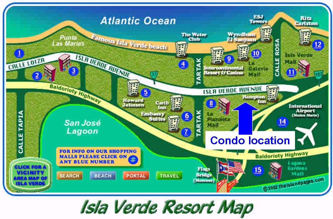 san juan puerto rico map of hotels